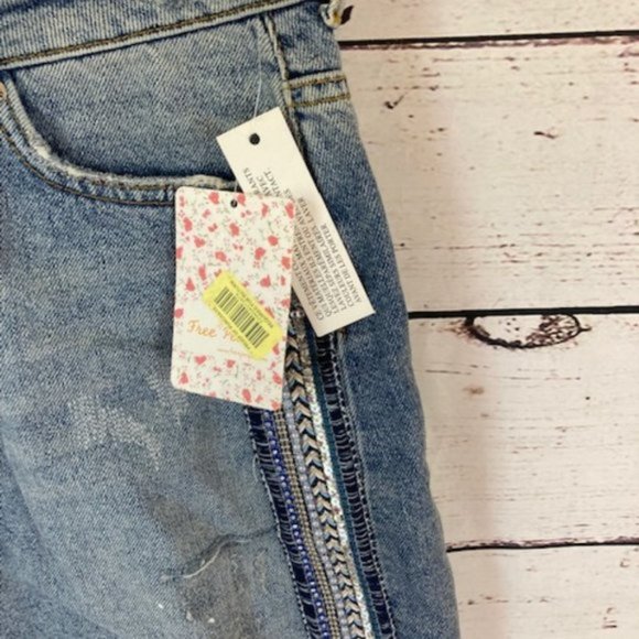 NWT Free People Side Stripe Mini Skirt - Picture 5 of 11